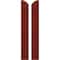 Ekena Millwork Americraft 2-Board (3 Batten) Wood Joined Board-n-Batten Shutters w/Ellipt Top, ARW401BE207X77MRH, PR ARW401BE207X77MRH - alternate 1